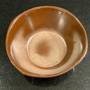 Vintage Frankoma Plainsman Brown Coupe Cereal Bowl 5X 5 1/2" Stoneware 1950s